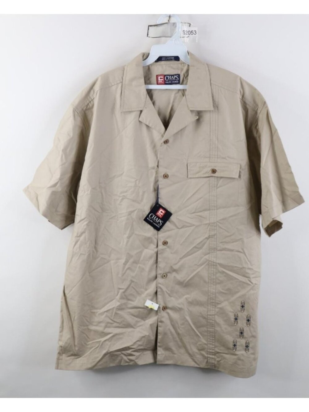 Deadstock Vintage 90s Chaps Ralph Lauren Mens Large Hawaiian Tribal Button Shirt